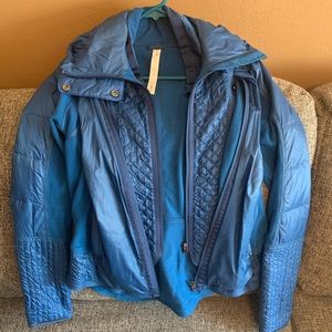 Lululemon Down for a Run jacket. Down & fleece. Size 8. Beautiful color!